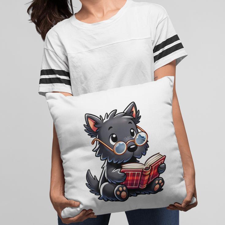 Scottish Terrier Reading a Book Dog Pillowcase