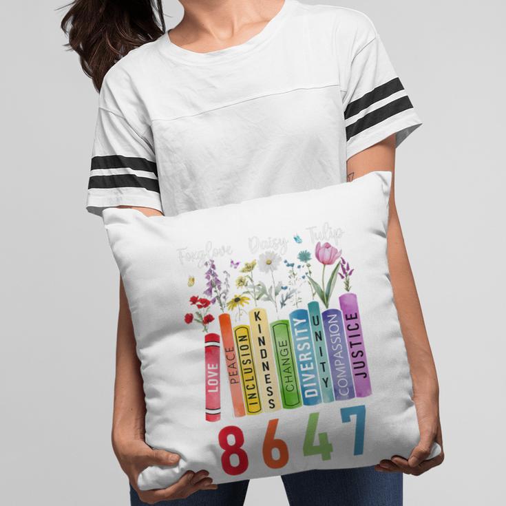 Subtle Floral Foxglove Daisy Tulip Book Lover Pillowcase