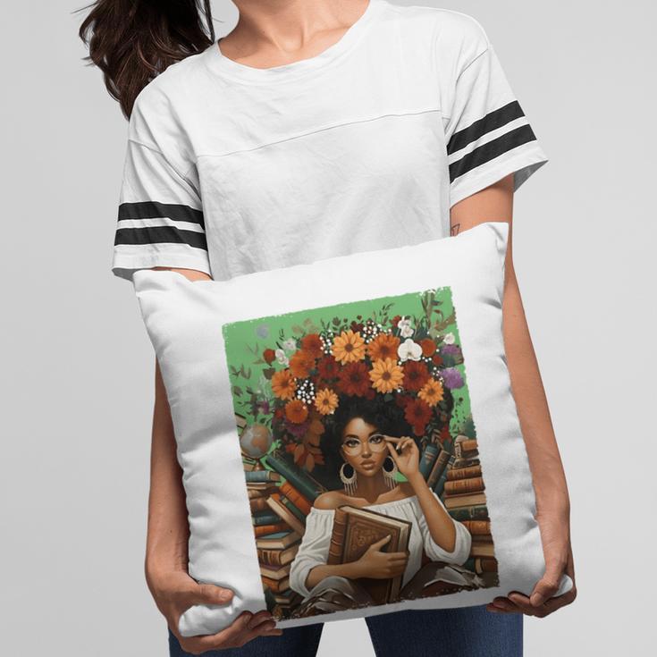 History Month Black Afro Girl Women Book Lovers Floral Pillowcase History Month Black Afro Girl Women Book Lovers Floral Pillowcase