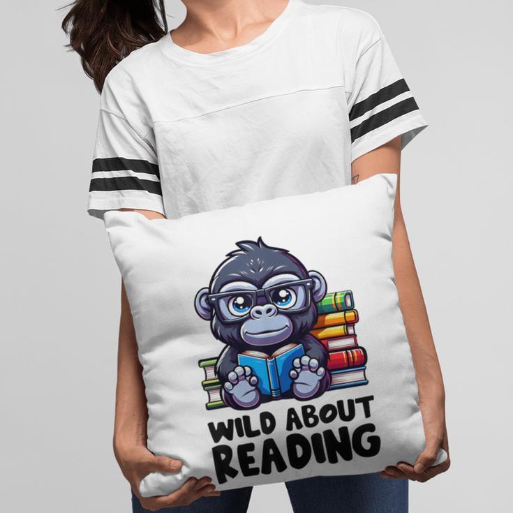 Wild About Reading Book Lover Gorilla Pillowcase