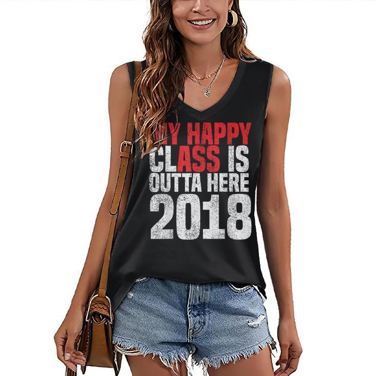 2018 Senior Graduation My Happy Class Shirt Women's V-Neck Tank Top