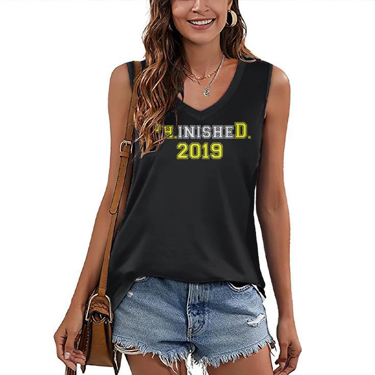 2019 PhinisheD Graduation Ph D College Phinished Women's V-Neck Tank Top