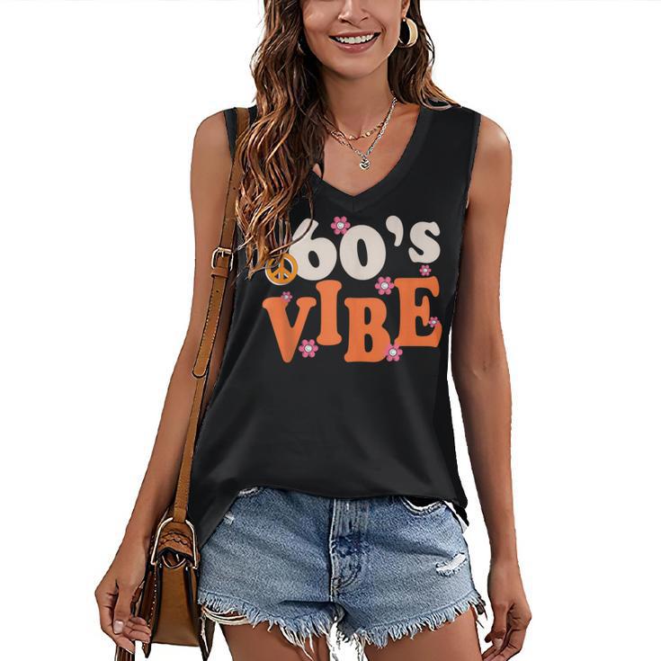 60's Vibe Retro Nostalgia Classic Mixtape Era 1960s Party Women's V-Neck Tank Top