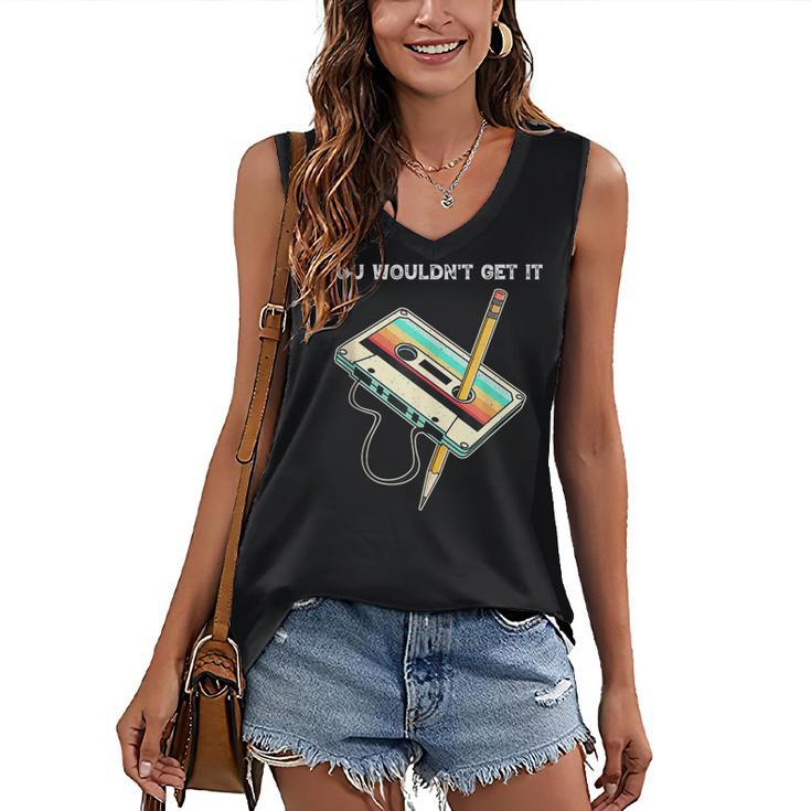 70s 80s 90s Retro Party Costume Nostalgia Cassette Women's V-Neck Tank Top