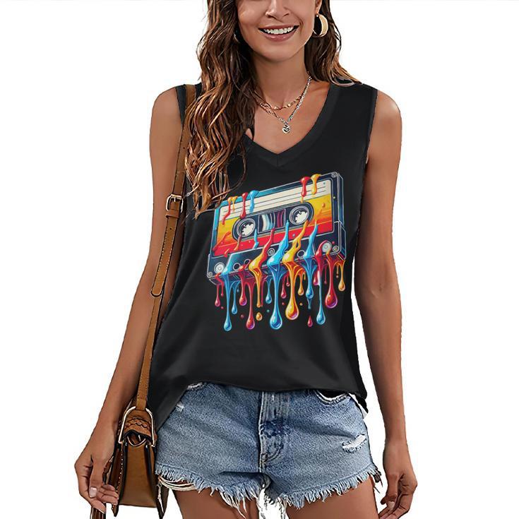 80s 90s Retro Party Costume Nostalgia Cassette Women's V-Neck Tank Top