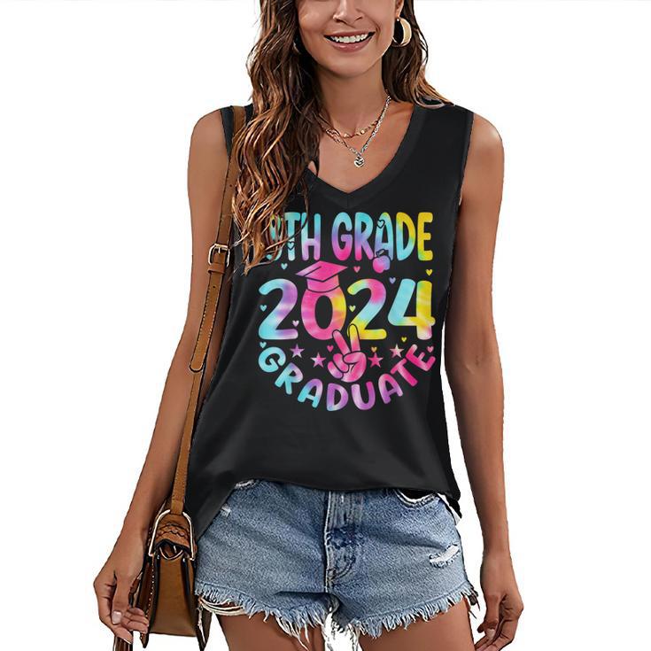 8th Grade Graduate 2024 Graduation Last Day Of School Tie Women's V-Neck Tank Top