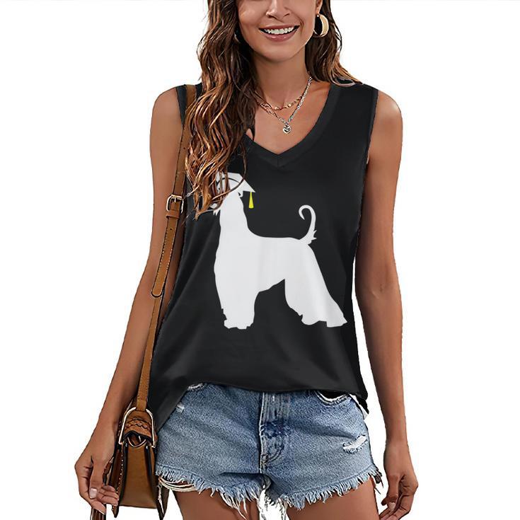 Afghan Hound Graduation Dog Graduate Men Women Kids Women's V-Neck Tank Top