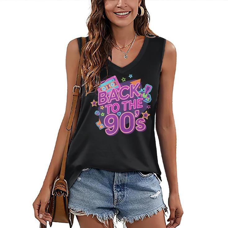 Back To The 90s Retro Nostalgia Women's V-Neck Tank Top