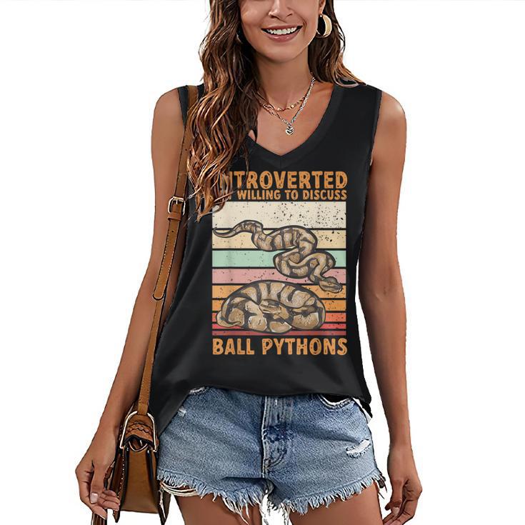 Ball Python Snake Introvert Ball Python Women's V-Neck Tank Top