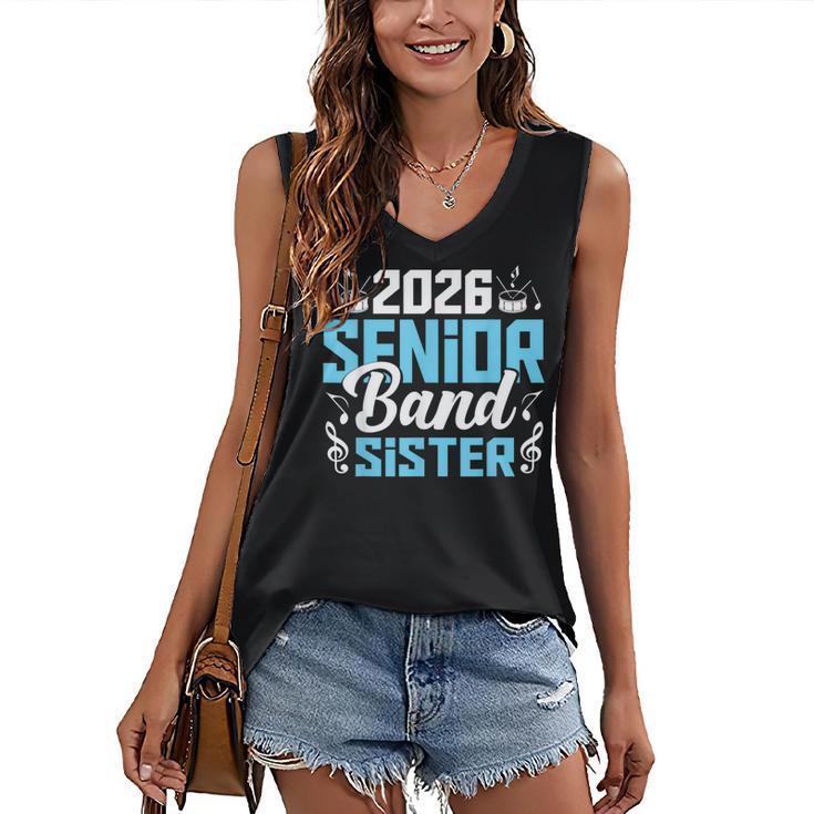 Band Senior Sister Class Of 2026 Senior Band Graduation Women's V-Neck Tank Top