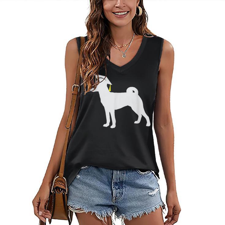 Basenji Graduation Dog Graduate Women's V-Neck Tank Top