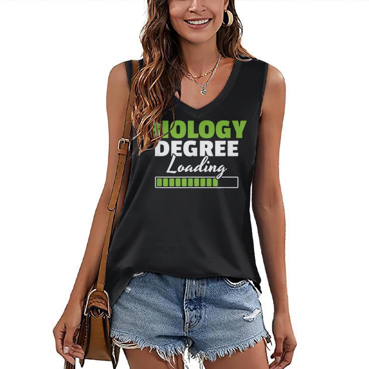 Biology Degree Loading Graduation Student Teacher Biologist Women's V-Neck Tank Top