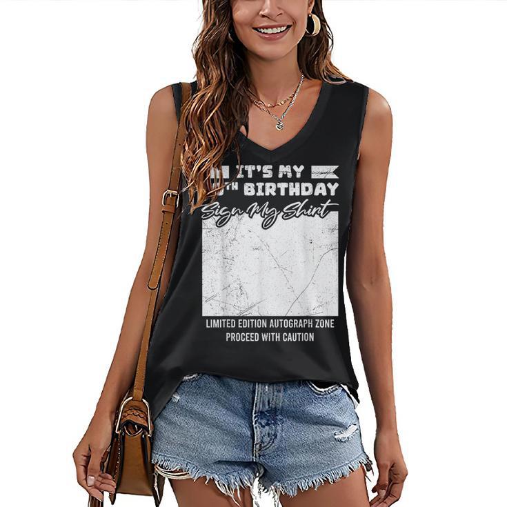 Birthday It's My 40th Birthday Guest Book Birthday Party Women's V-Neck Tank Top