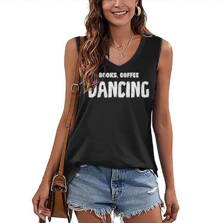 Books Coffee Dancing Women's V-Neck Tank Top