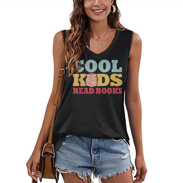 Bookworm Cool Kids Read Books Book Lover Reading Women's V-Neck Tank Top