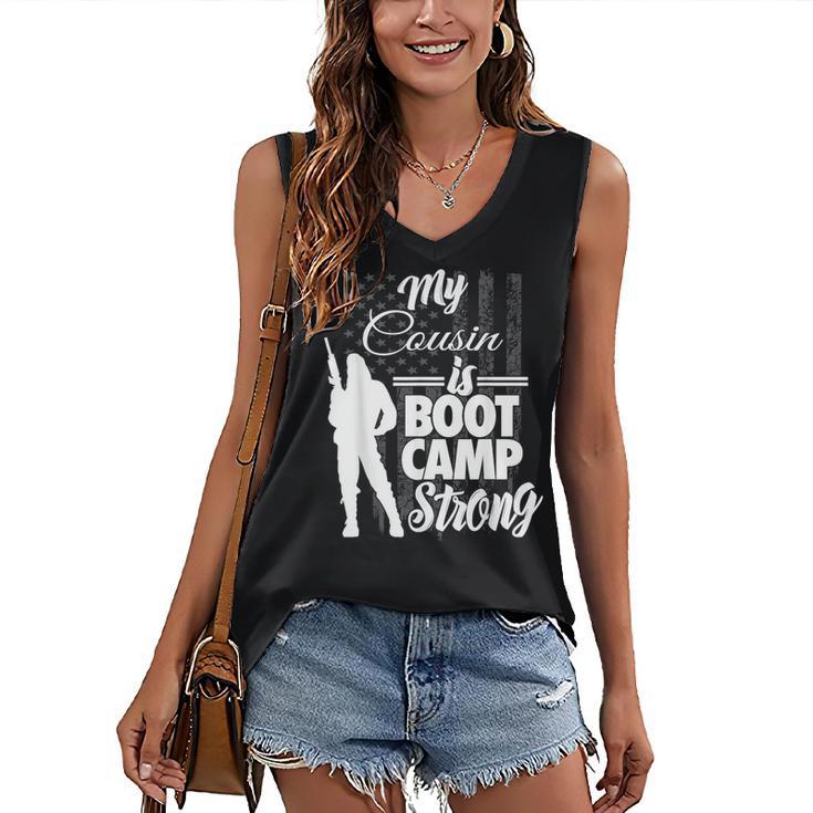 Boot Camp Graduation Military Cousin Support Tee Women's V-Neck Tank Top