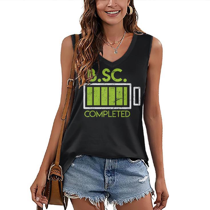 Bsc Completed Bachelor Of Science Graduation 2025 Women's V-Neck Tank Top
