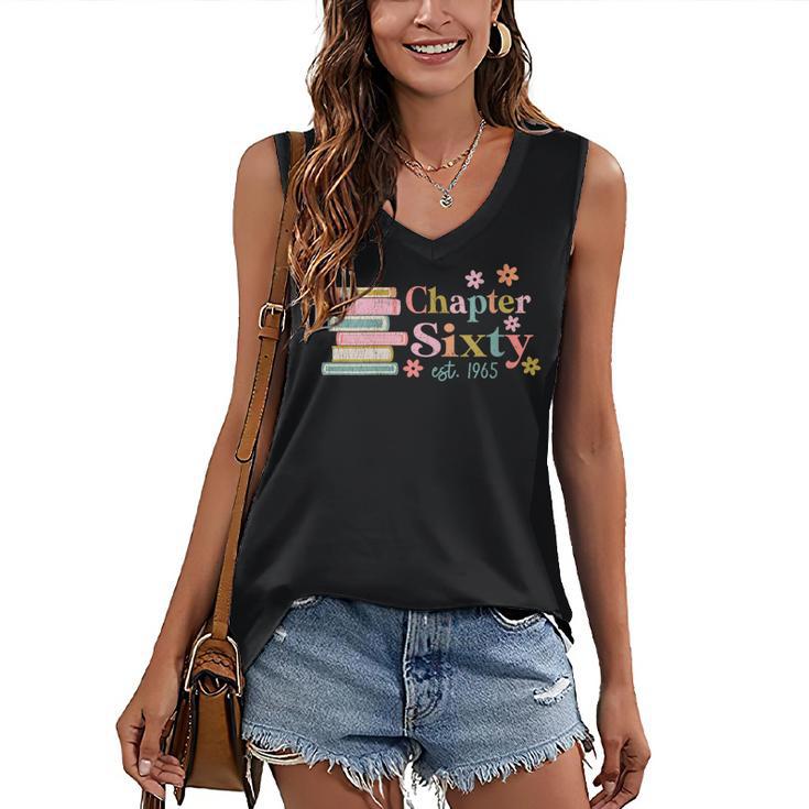 Chapter Sixty 60 Years Old 60th Birthday Book Lover Women's V-Neck Tank Top