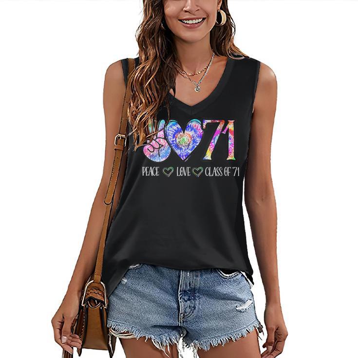 Class Of 1971 Shirt Tie Dye Senior Graduation Class Reunion Women's V-Neck Tank Top