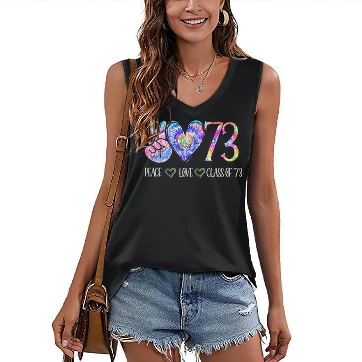 Class Of 1973 Tie Dye 50th Class Reunion Senior Graduation Women's V-Neck Tank Top