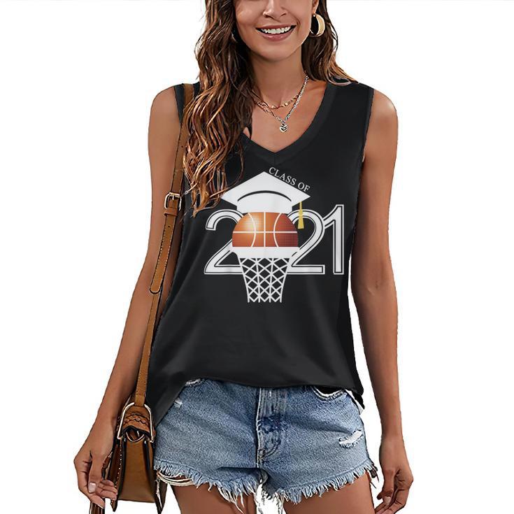 Class 2021 Graduation Senior Basketball Player Women's V-Neck Tank Top