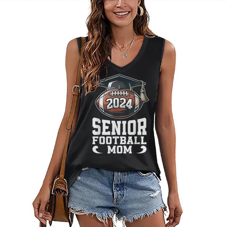 Class Of 2024 Graduation Senior Football Mom 2024 Women's V-Neck Tank Top