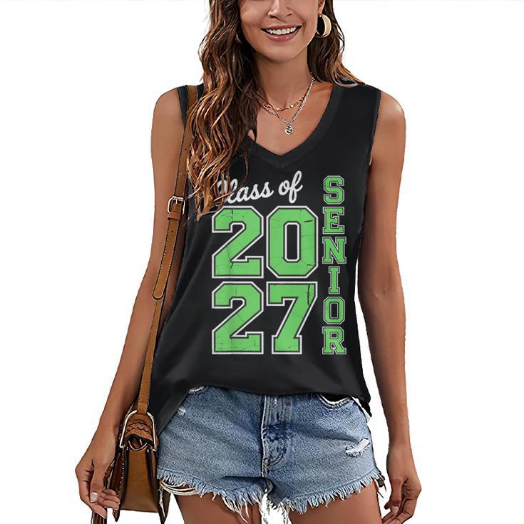 Class Of 2027 Senior 27 High School Graduation Senior 2027 Women's V-Neck Tank Top