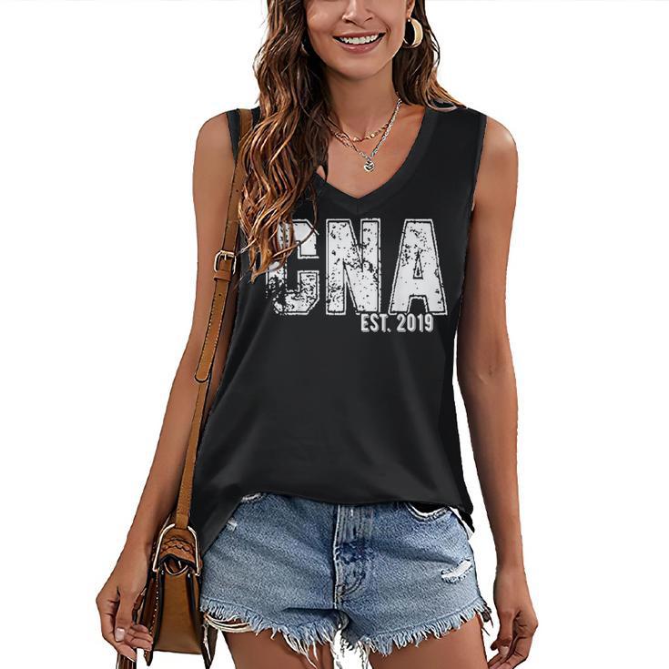 CNAs Graduation Shirt CNA Est 2019 Women's V-Neck Tank Top