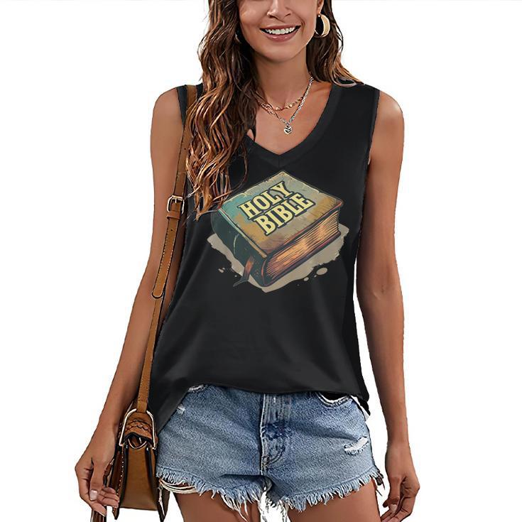 Cool Holy Bible Book Costume For Man And Woman Women's V-Neck Tank Top