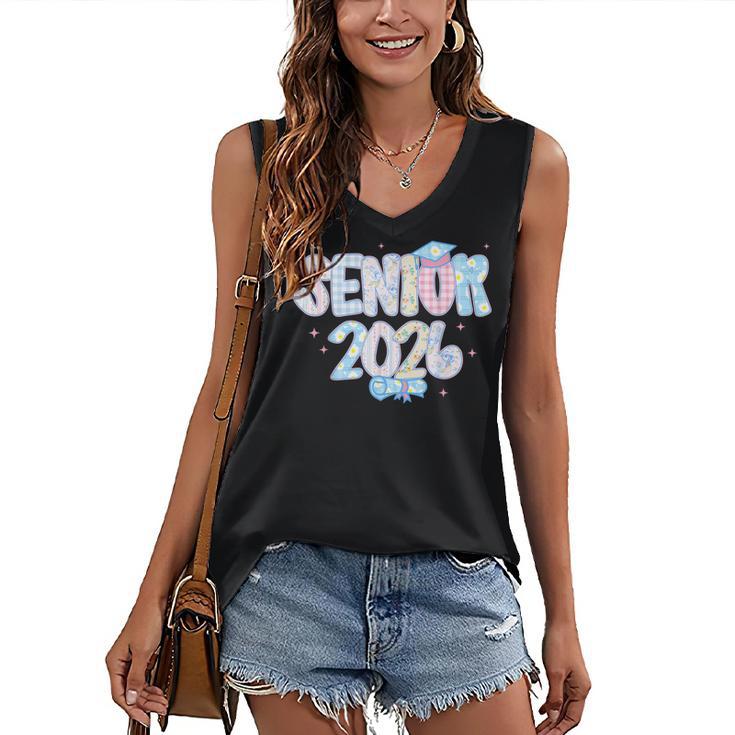 Coquette Senior-Class Of 2026 Preppy Graduation Graduate Women's V-Neck Tank Top