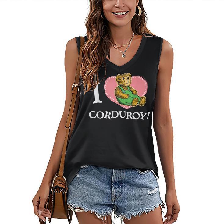 Corduroy I Heart Corduroy Teddy Bear Retro Children's Book Women's V-Neck Tank Top