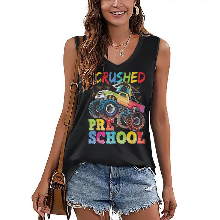 I Crushed Pre-K Monster Truck Graduation Preschool Grad 2025 Women's V-Neck Tank Top