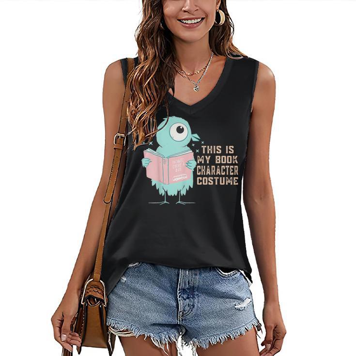 Cute Pigeon This Is My Book Character Costume For Reading Women's V-Neck Tank Top