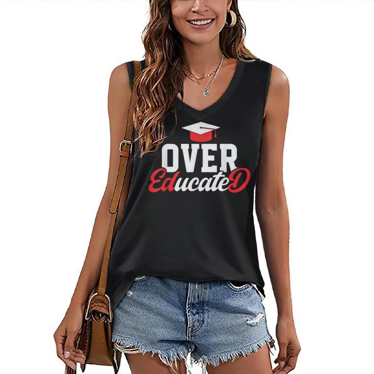 Doctor Of Education Over Educated EdD Doctorate Graduation Women's V-Neck Tank Top