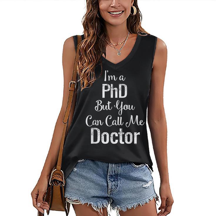 For Doctors PhD Graduation Tee Women's V-Neck Tank Top