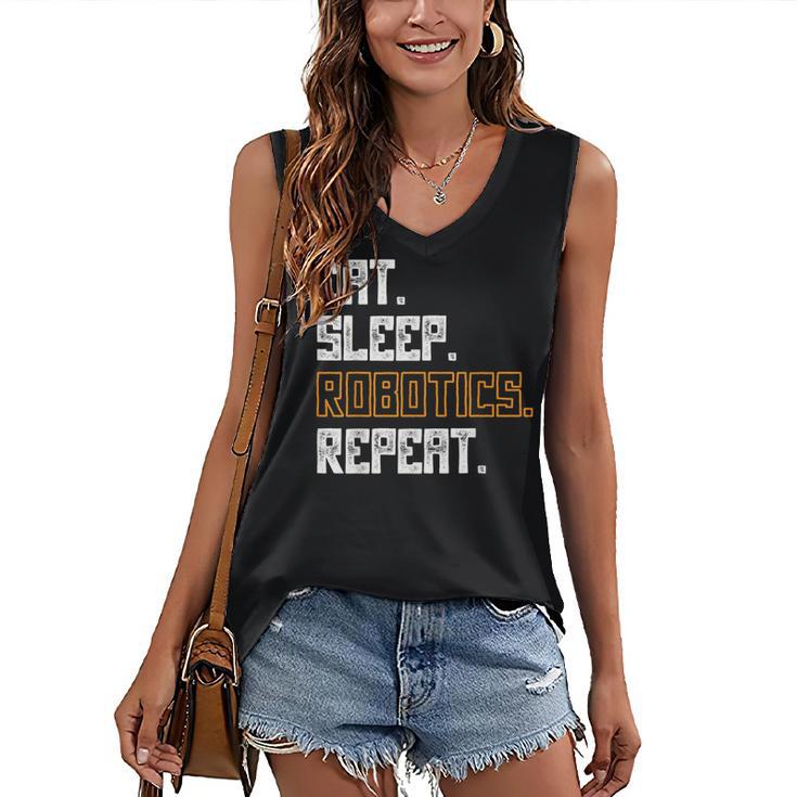 Eat Sleep Robotics Repeat Shirt Graduation Women's V-Neck Tank Top