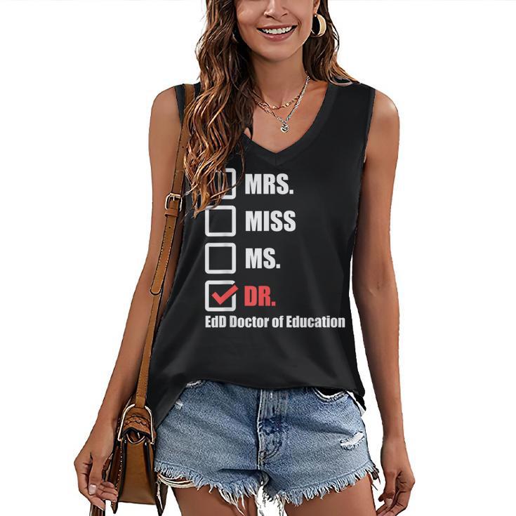 EdD Doctor Of Education Dr Doctorate Graduation Women's V-Neck Tank Top