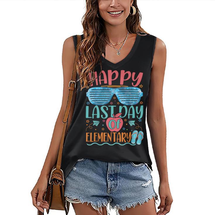 Elementary Teacher Student Graduation Last Day School Women's V-Neck Tank Top