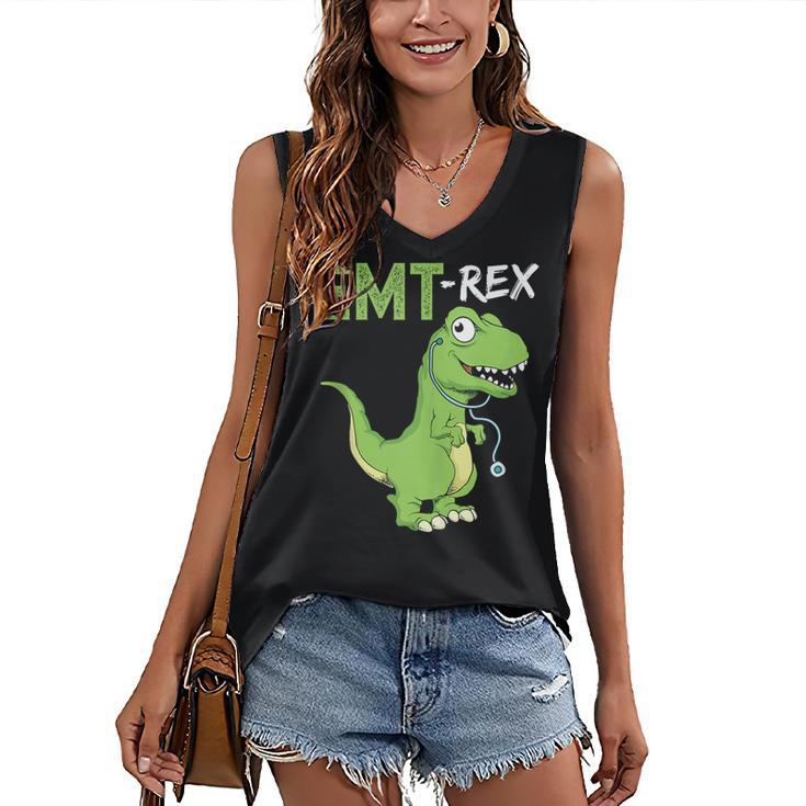 EMT Rex Paramedic Graduation Firefighter Women's V-Neck Tank Top