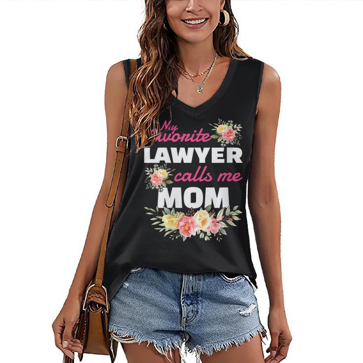 My Favorite Lawyer Calls Me Mom Graduation Women's V-Neck Tank Top
