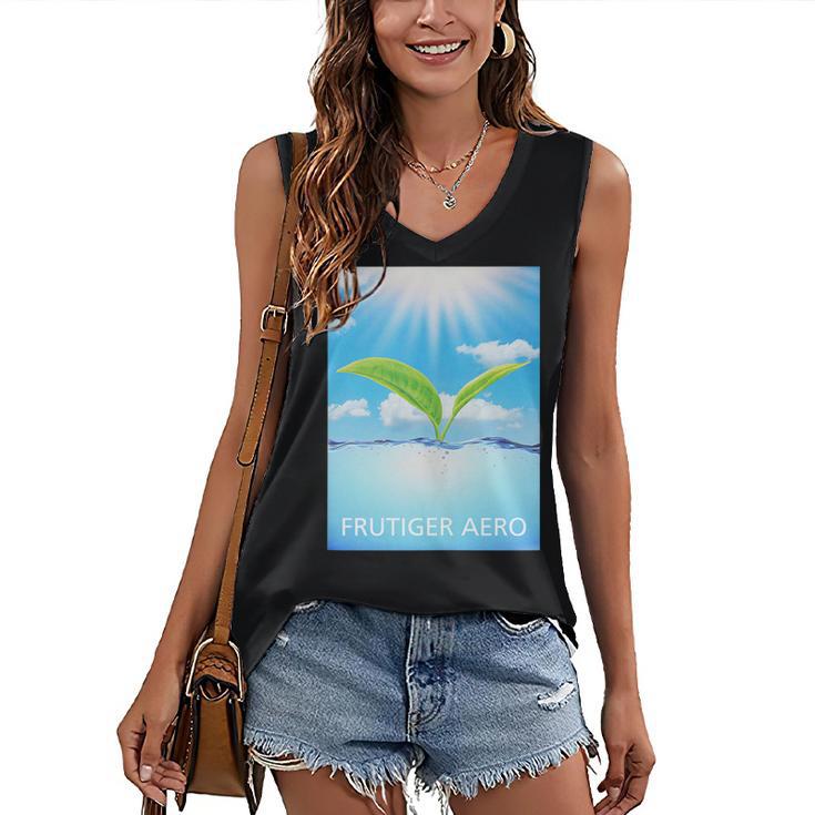 Frutiger Aero Aesthetics Women's V-Neck Tank Top