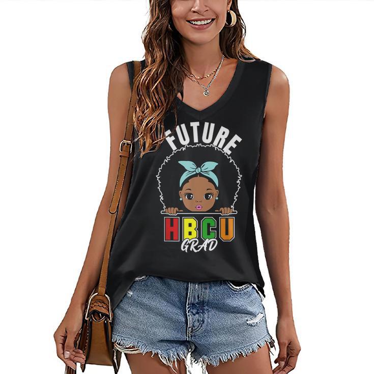 Future HBCU Grad Girl Graduation Historically College Women's V-Neck Tank Top