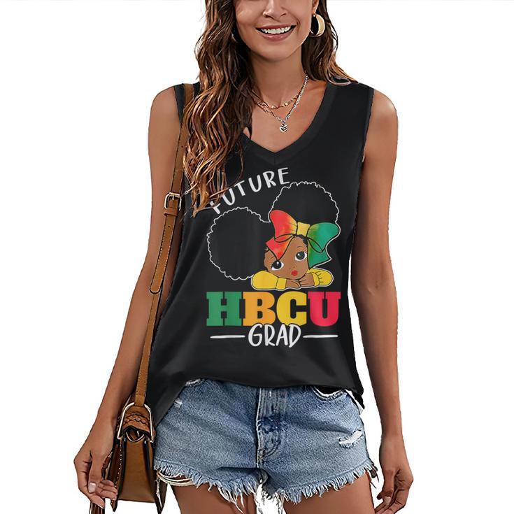Future HBCU Grad History Girl Graduation HBCU Kids Women's V-Neck Tank Top