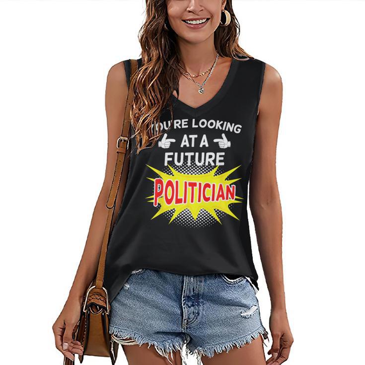 Future Politician Graduation For Kids And Graduates T-Shirt Women's V-Neck Tank Top