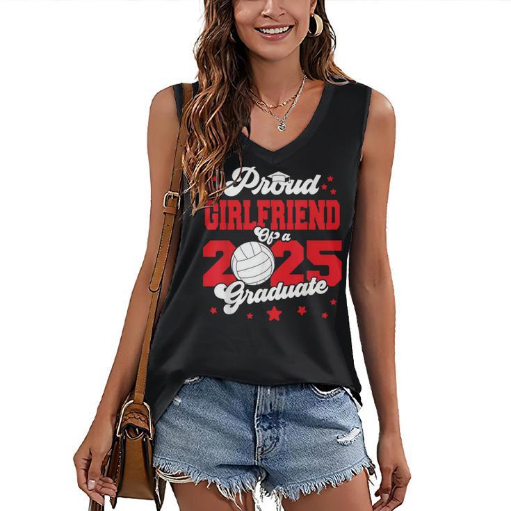 Girlfriend Of a 2025 Graduate Prom Graduation 25 VolleyBall Women's V-Neck Tank Top