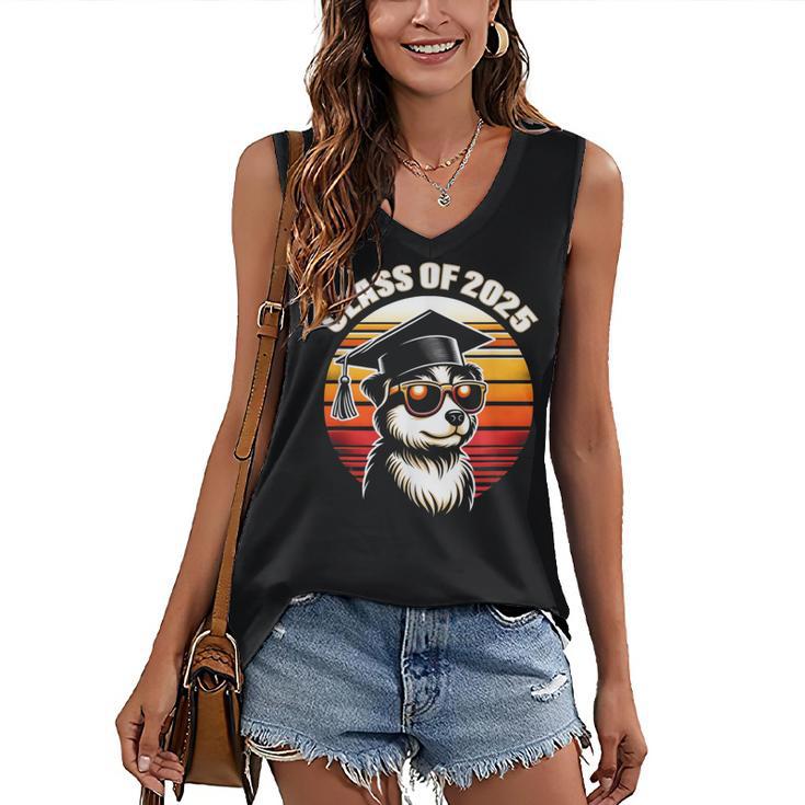Graduation Day 2025 Graduate Class School Degree College Dog Women's V-Neck Tank Top
