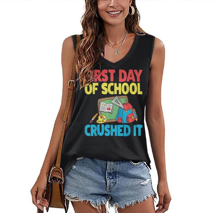 Graduation First Day Of School Crushed It Women's V-Neck Tank Top