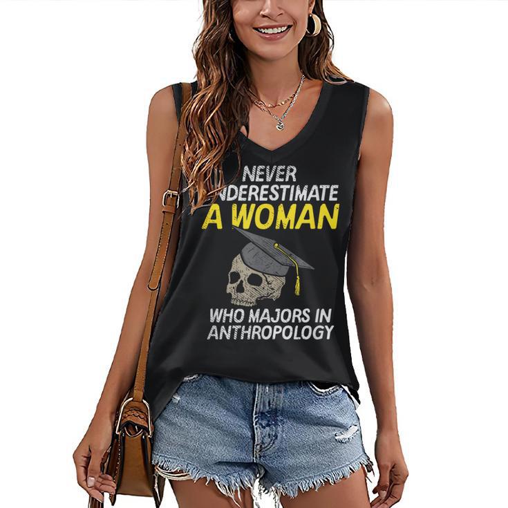 Graduation Student Who Majors In Anthropology Women's V-Neck Tank Top