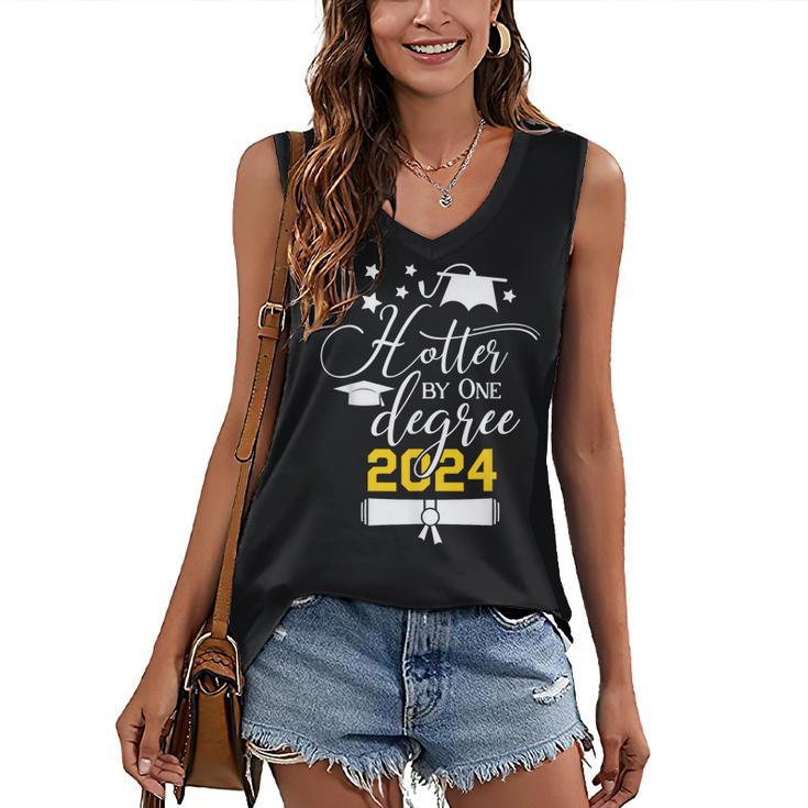 Hotter By One Degree Senior 2024 Class Of 2024 Graduation Women's V-Neck Tank Top