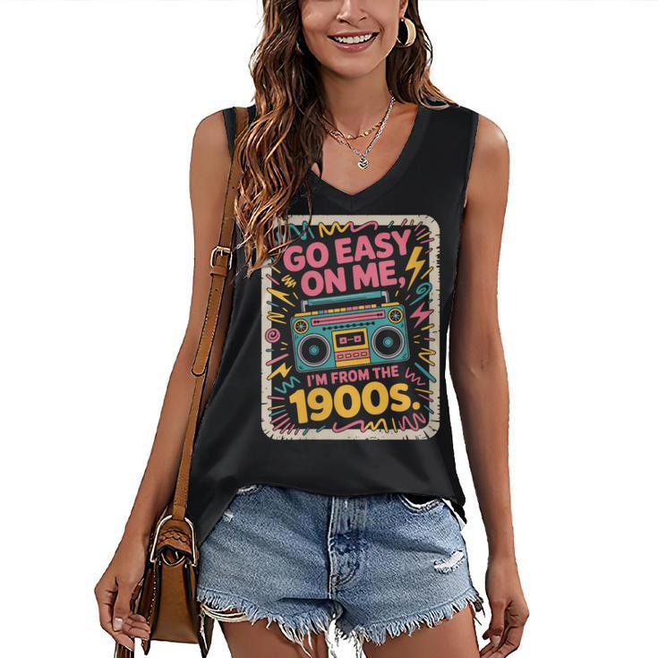 I'm From The 1900s 80s Millennial Boom Box Radio Women's V-Neck Tank Top